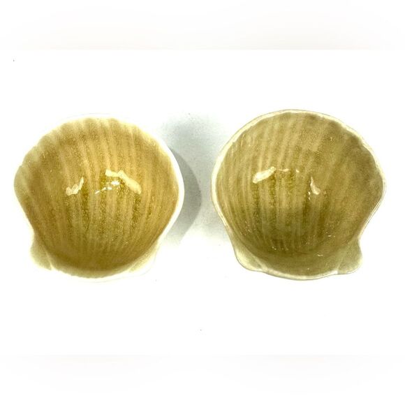 2PC Pier 1 Seashell Stoneware Dipping Bowls - Picture 3 of 10
